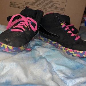 Bright colored Fila sneakers